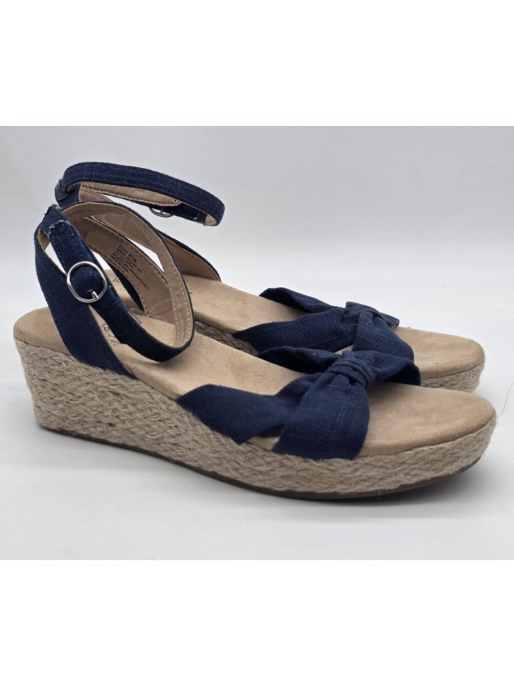 Kim Rogers Women's Wedges Sandals Size 8.5 M Blue Cleo Wedge Heel Shoes Comfort